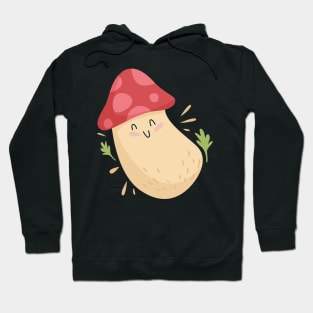 Cute Mushroom Design Hoodie